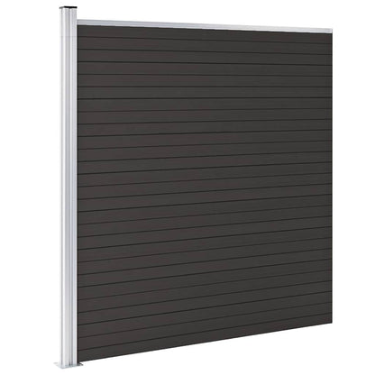 148973 vidaXL Fence Panel WPC 175x186 cm Black 2