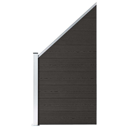 vidaXL Fence Panel WPC 175x186 cm Black