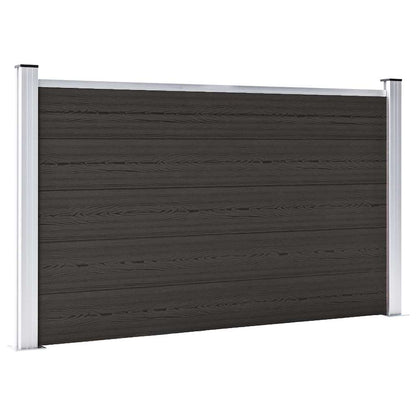 vidaXL Fence Panel WPC 180x105 cm Black 1