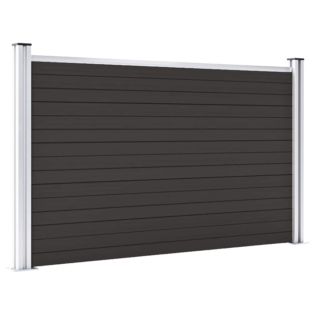 vidaXL Fence Panel WPC 180x105 cm Black 2