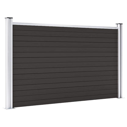 vidaXL Fence Panel WPC 180x105 cm Black 2
