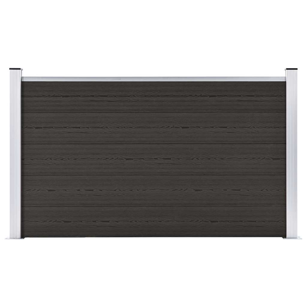 vidaXL Fence Panel WPC 180x105 cm Black 3
