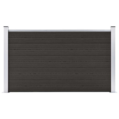 vidaXL Fence Panel WPC 180x105 cm Black 3