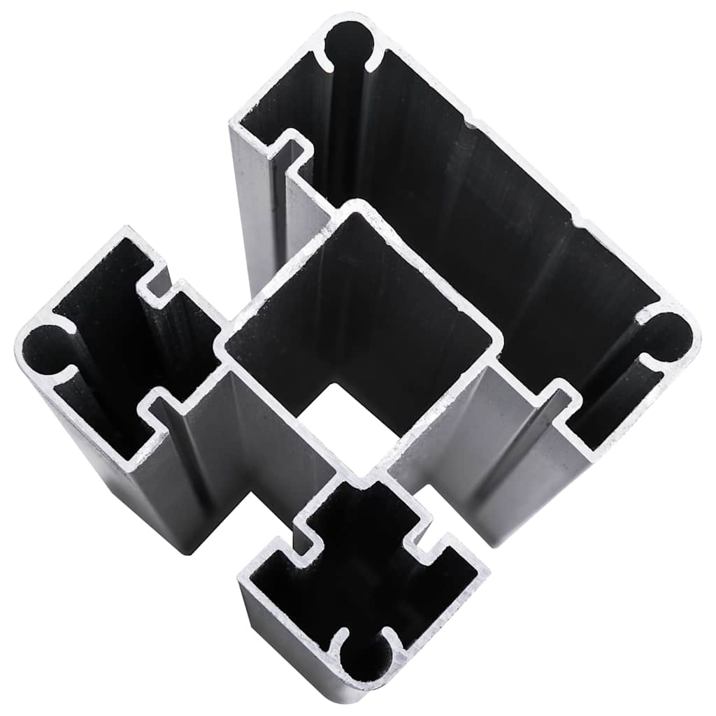 vidaXL Fence Panel WPC 180x105 cm Black 6
