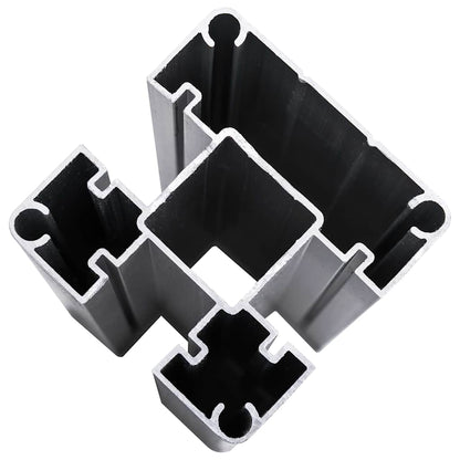 vidaXL Fence Panel WPC 180x105 cm Black 6