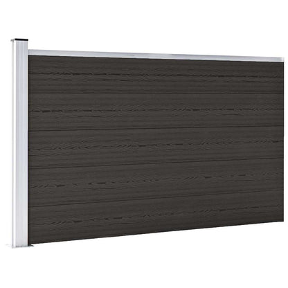 vidaXL Fence Panel WPC 180x105 cm Black