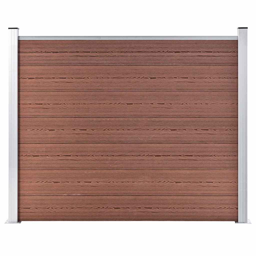 148980 vidaXL Fence Panel WPC 180x146 cm Brown 1