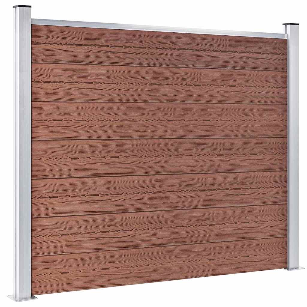 148980 vidaXL Fence Panel WPC 180x146 cm Brown 2