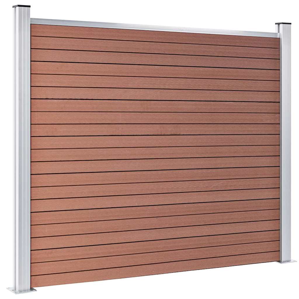 148980 vidaXL Fence Panel WPC 180x146 cm Brown 3