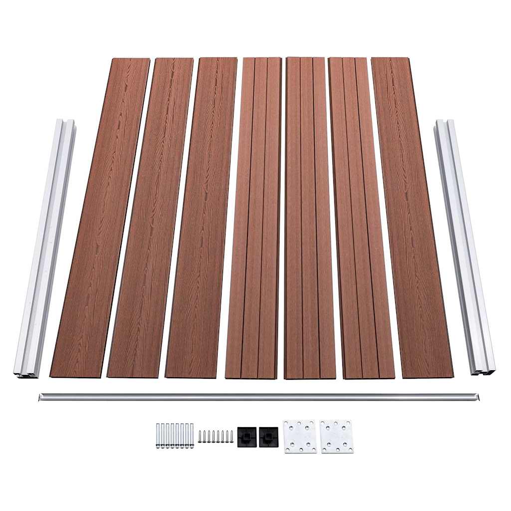 148980 vidaXL Fence Panel WPC 180x146 cm Brown 4