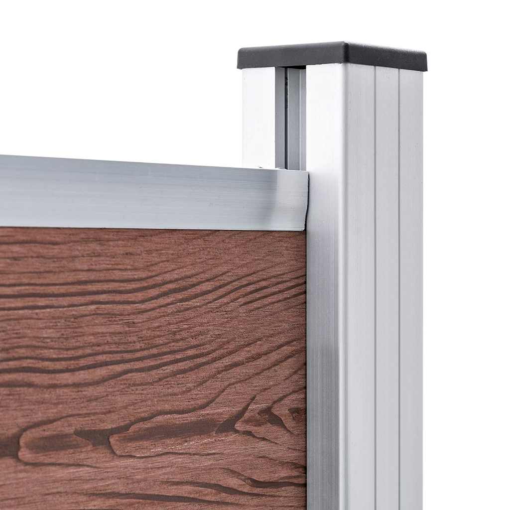 148980 vidaXL Fence Panel WPC 180x146 cm Brown 5