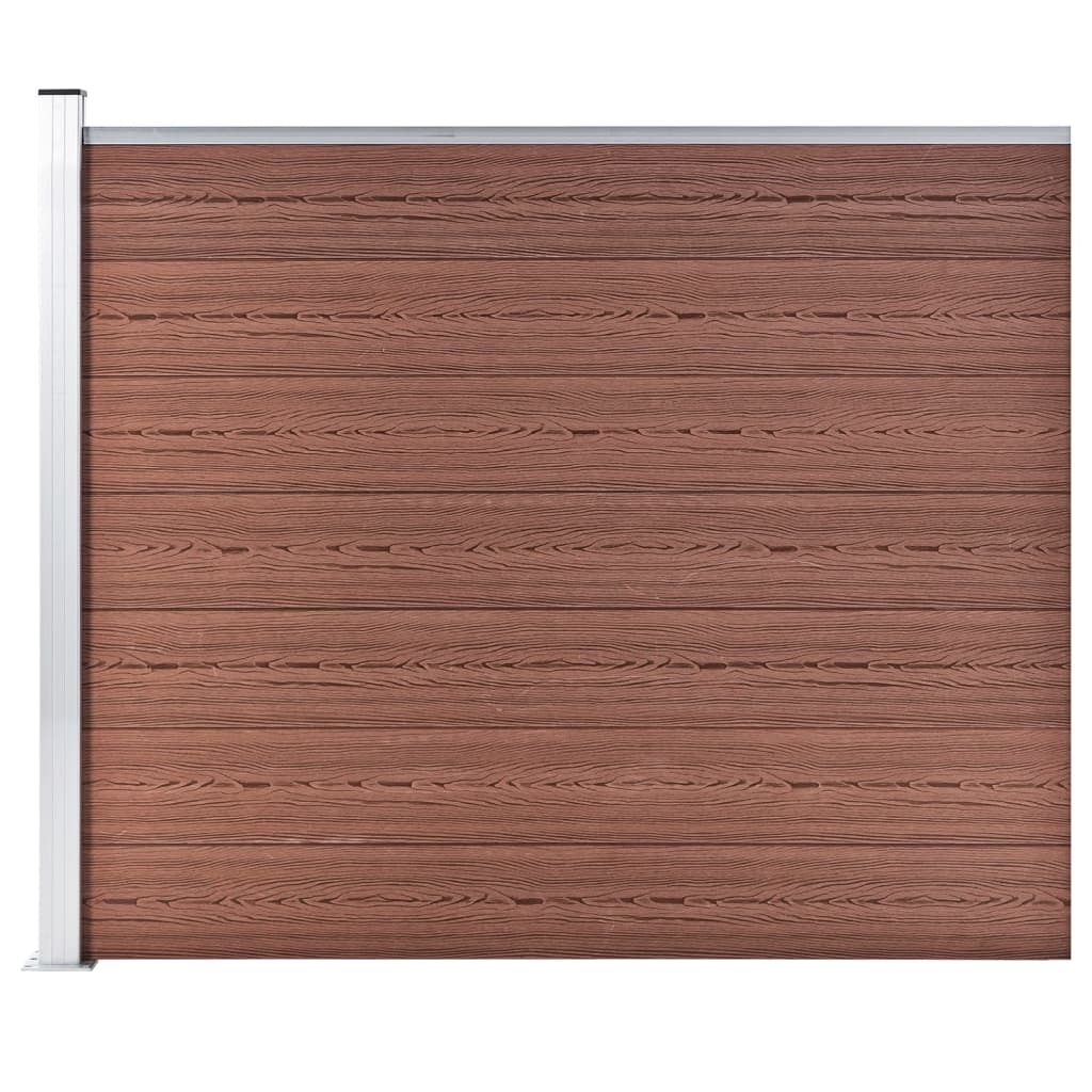 vidaXL Fence Panel WPC 175x146 cm Brown 1