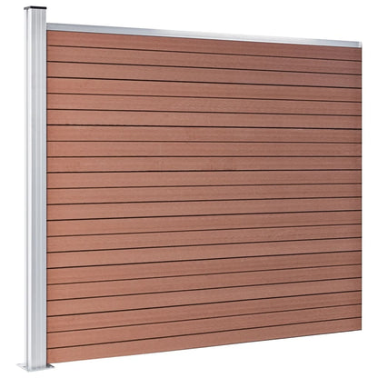 vidaXL Fence Panel WPC 175x146 cm Brown 3