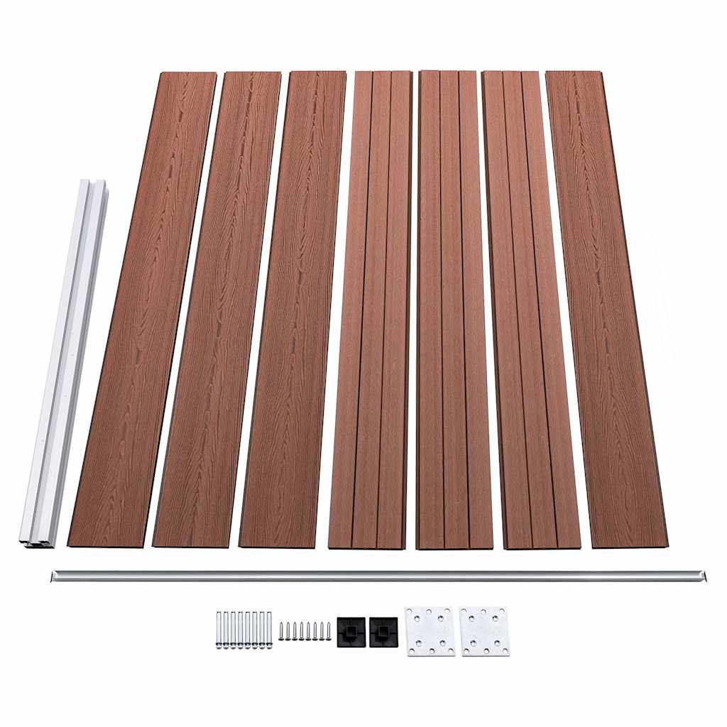 vidaXL Fence Panel WPC 175x146 cm Brown 4
