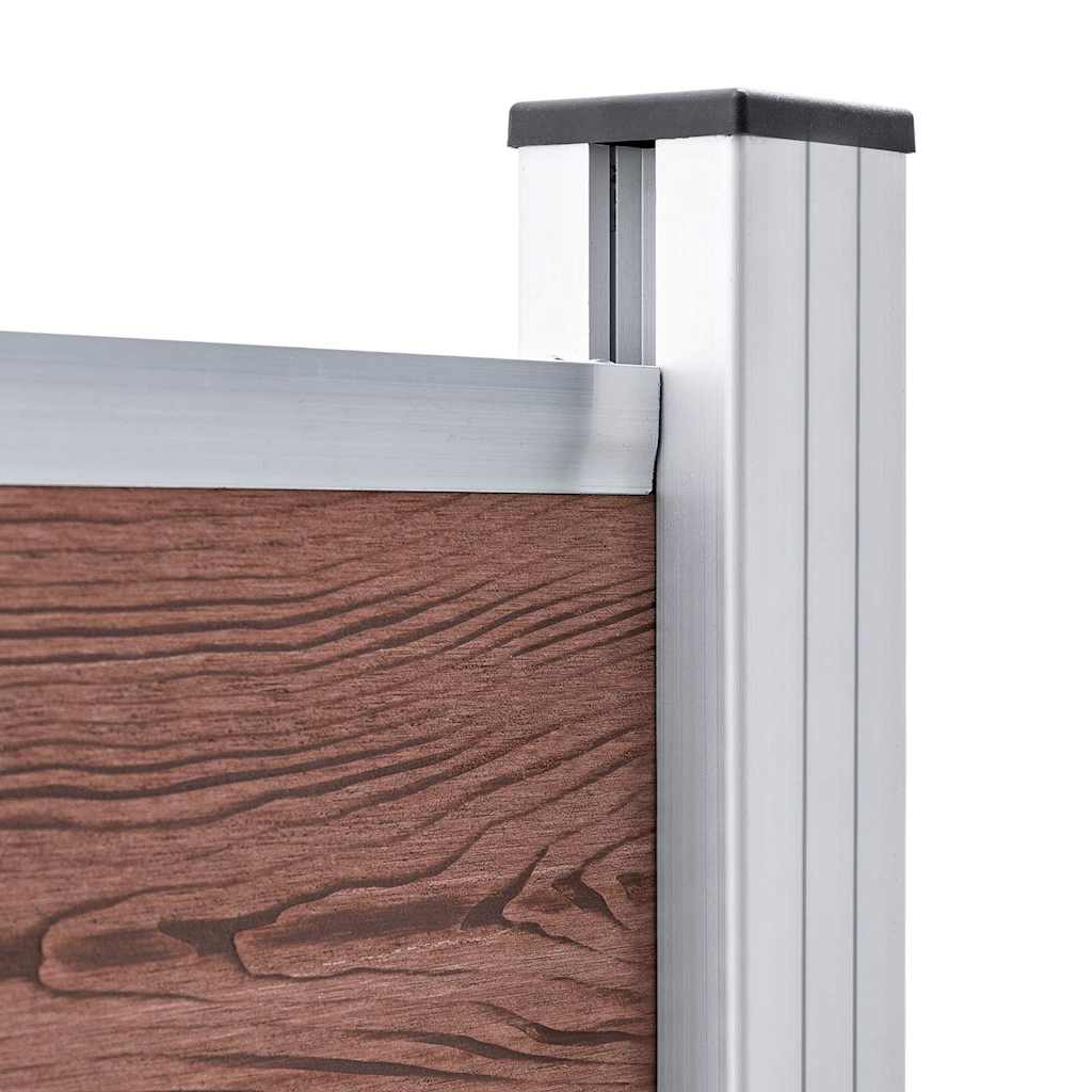 vidaXL Fence Panel WPC 175x146 cm Brown 5