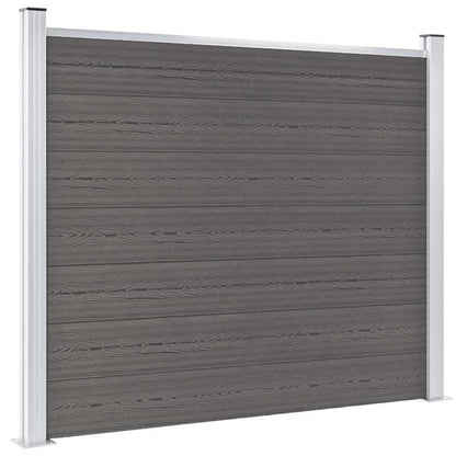 148982 vidaXL Fence Panel WPC 180x146 cm Grey 1