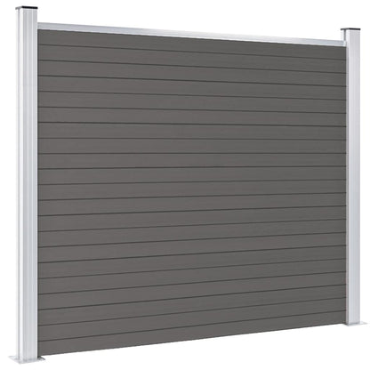 148982 vidaXL Fence Panel WPC 180x146 cm Grey 2