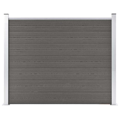 148982 vidaXL Fence Panel WPC 180x146 cm Grey 3