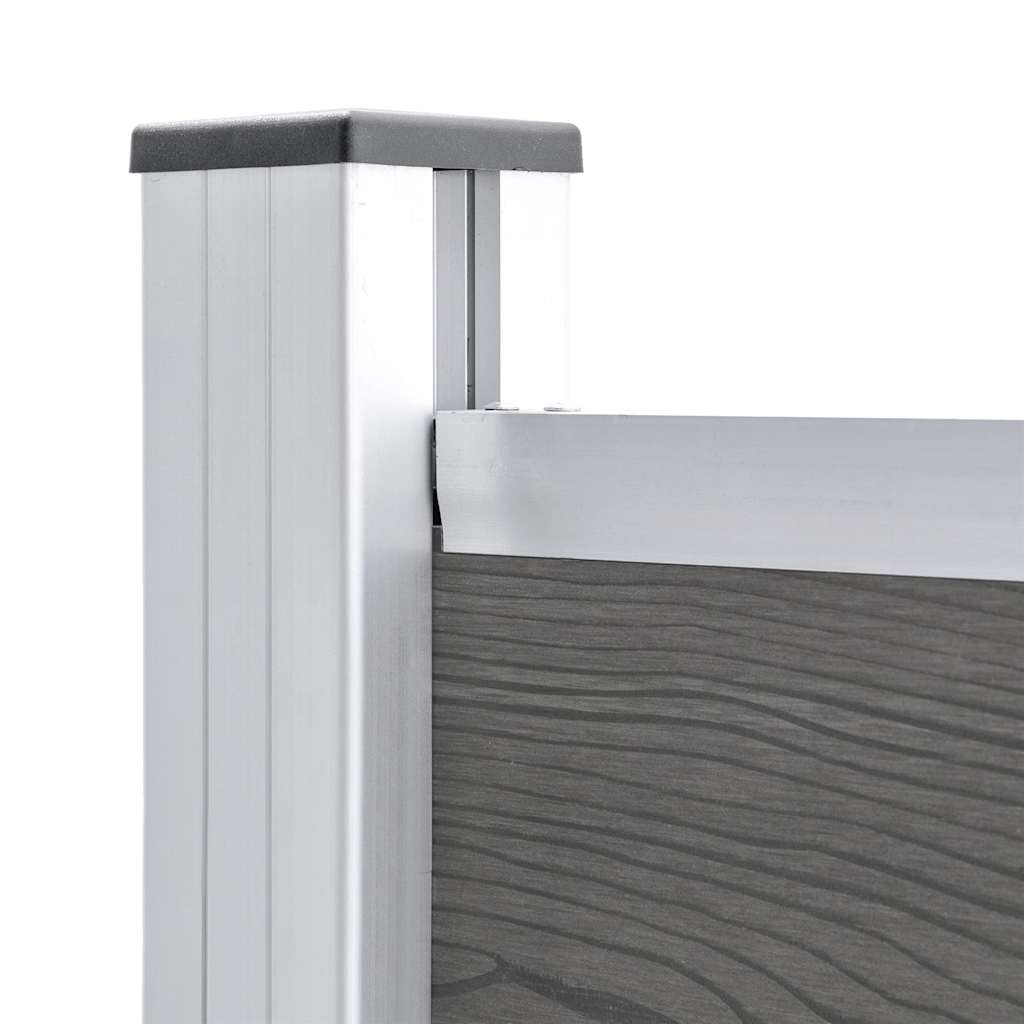 148982 vidaXL Fence Panel WPC 180x146 cm Grey 4