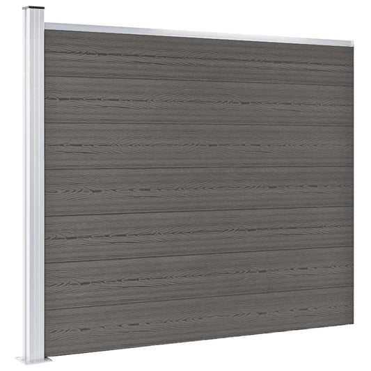 vidaXL Fence Panel WPC 175x146 cm Grey 1