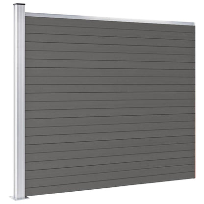 vidaXL Fence Panel WPC 175x146 cm Grey 2