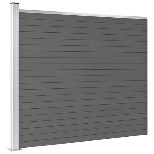 vidaXL Fence Panel WPC 175x146 cm Grey 2