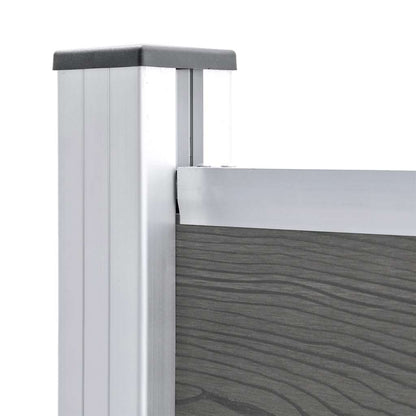 vidaXL Fence Panel WPC 175x146 cm Grey 4
