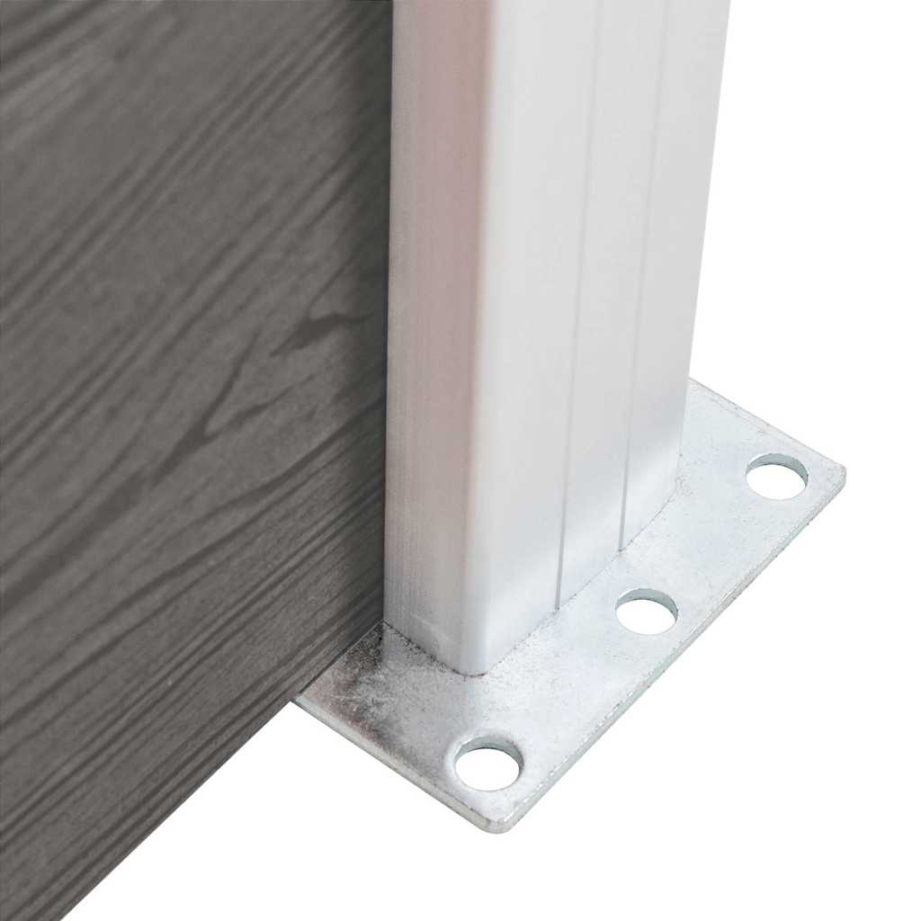 vidaXL Fence Panel WPC 175x146 cm Grey 5