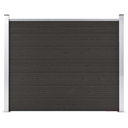 148984 vidaXL Fence Panel WPC 180x146 cm Black 3