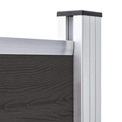 148984 vidaXL Fence Panel WPC 180x146 cm Black 4