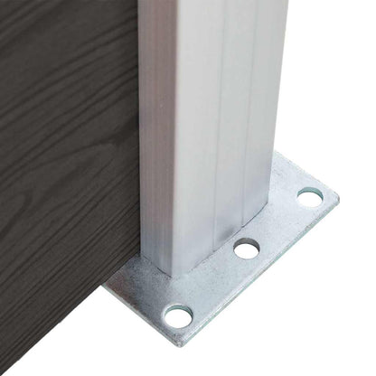 148984 vidaXL Fence Panel WPC 180x146 cm Black 5