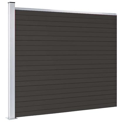 vidaXL Fence Panel WPC 175x146 cm Black 2