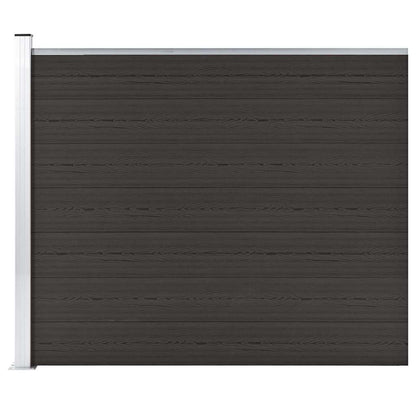 vidaXL Fence Panel WPC 175x146 cm Black 3