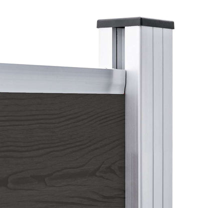 vidaXL Fence Panel WPC 175x146 cm Black 4