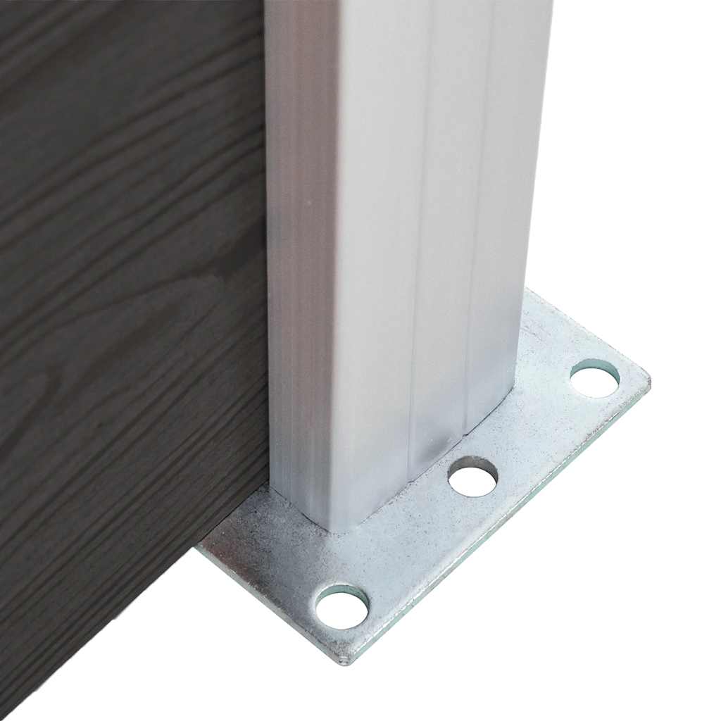 vidaXL Fence Panel WPC 175x146 cm Black 5