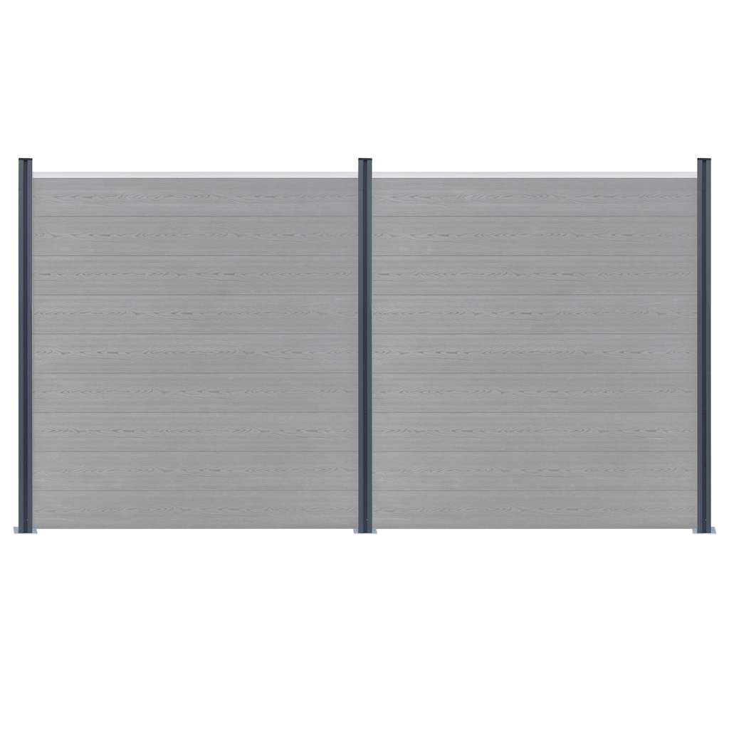 vidaXL Fence Posts 3 pcs Dark Grey 185 cm Aluminium 2