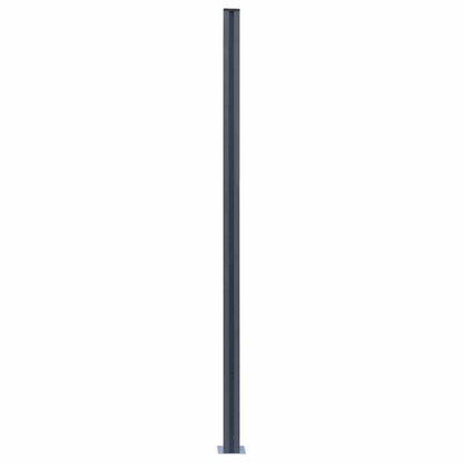vidaXL Fence Posts 3 pcs Dark Grey 185 cm Aluminium 4