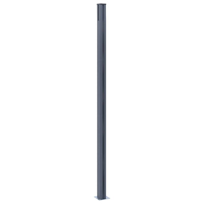 vidaXL Fence Posts 3 pcs Dark Grey 185 cm Aluminium 5