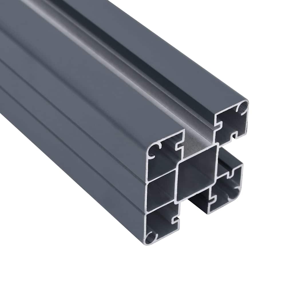 vidaXL Fence Posts 3 pcs Dark Grey 185 cm Aluminium 6