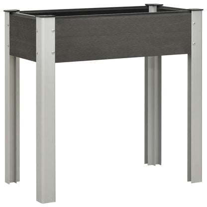 Garden Raised Bed WPC Grey 75 x 40 x 75 cm