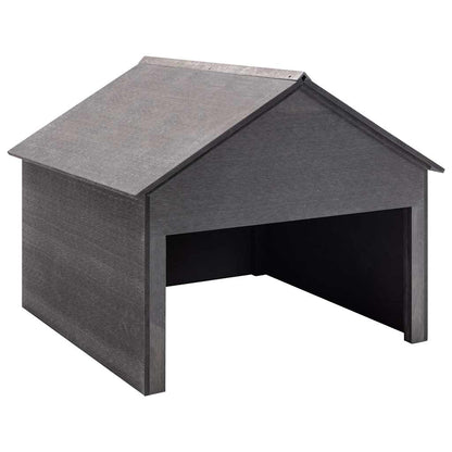 149036 vidaXL Lawn Mower Garage Grey 80x80x70 cm WPC 1