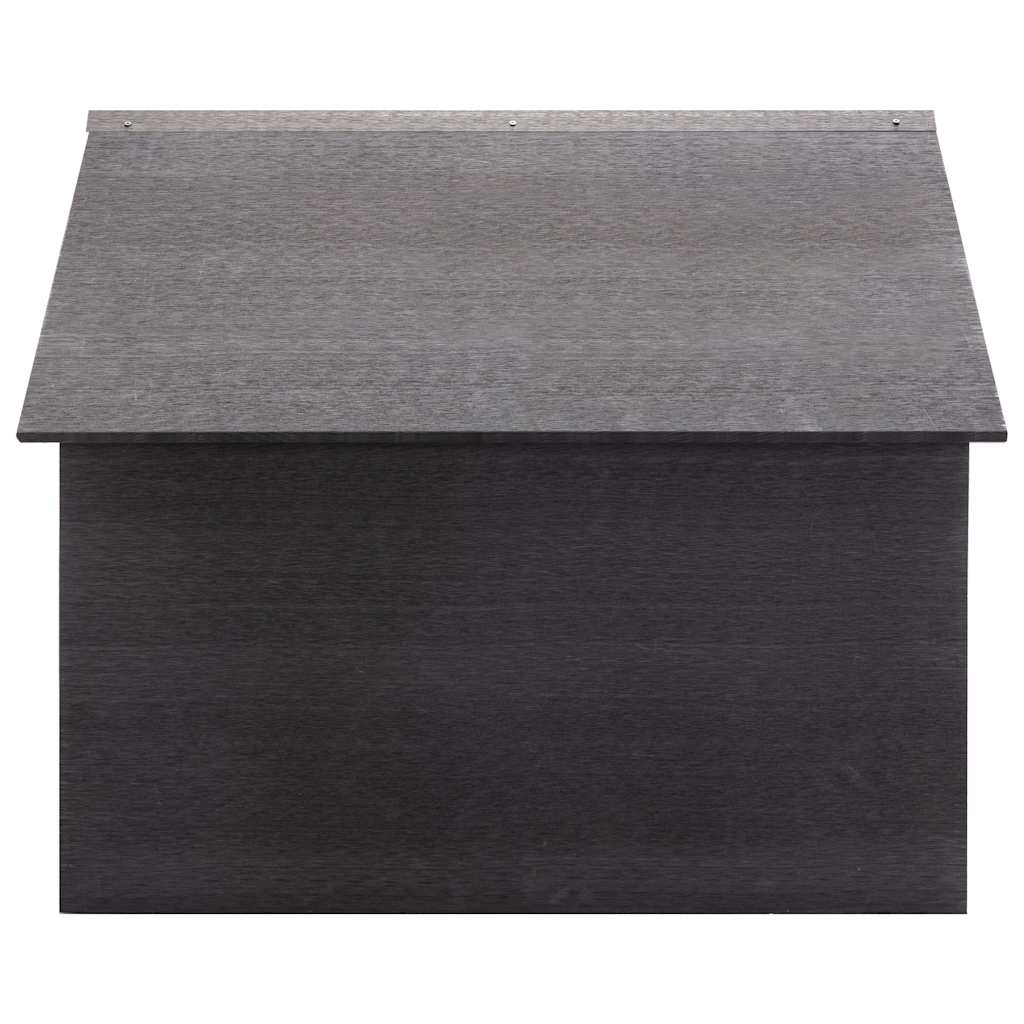 149036 vidaXL Lawn Mower Garage Grey 80x80x70 cm WPC 4