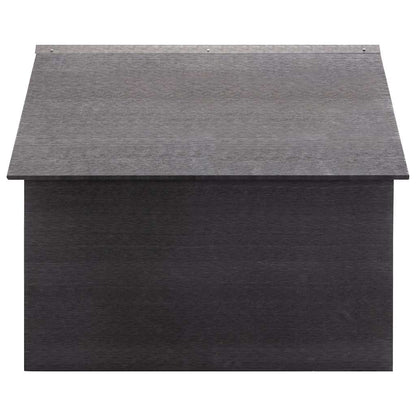 149036 vidaXL Lawn Mower Garage Grey 80x80x70 cm WPC 4