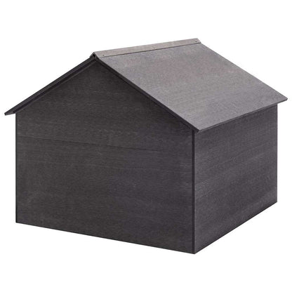 149036 vidaXL Lawn Mower Garage Grey 80x80x70 cm WPC 3