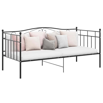 Sofa Bed Frame without Mattress Metal 90x200 cm Black