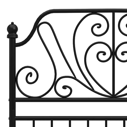 Bed Frame without Mattress Metal Black 100 x 200 cm