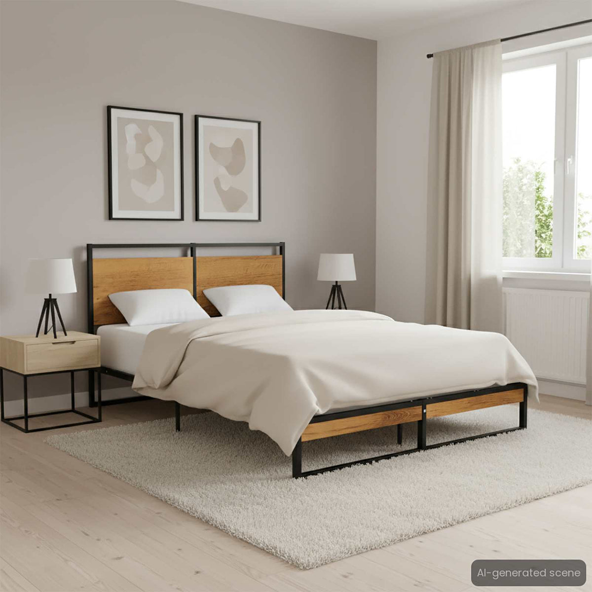 Bed Frame without Mattress Metal 120 x 200 cm