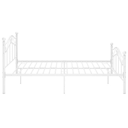 Bed Frame without Mattress Metal White 120 x 200 cm