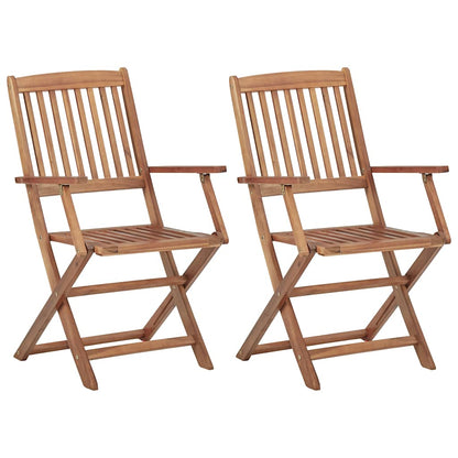vidaXL Folding Chairs Solid Acacia Wood
