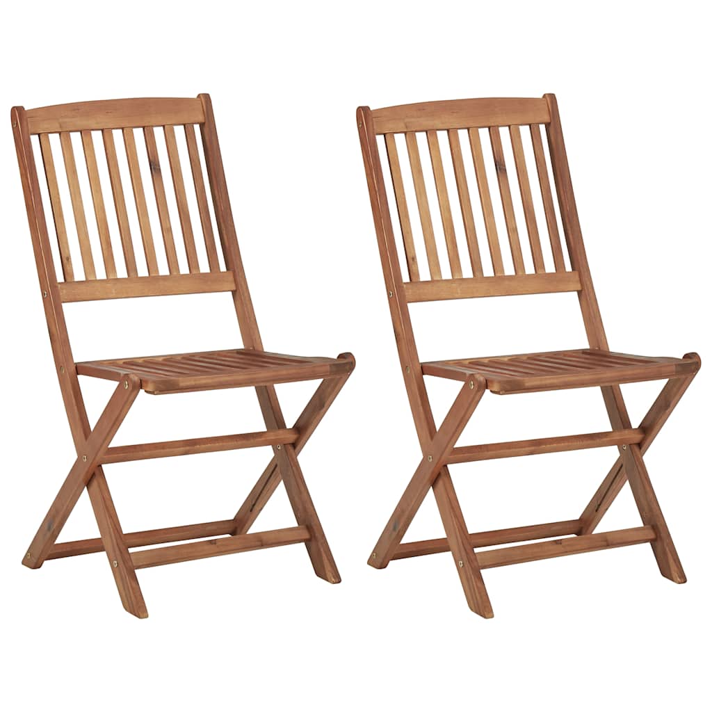 vidaXL Folding Chairs Solid Acacia Wood